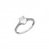 Single Stone Engagement Ring 14k White Gold With Cubic Zirconia d204