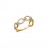 Ring 14K Gold Infinity Italian Cumian d209