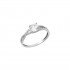 14K White Gold Zircon Italian Design Infinity Ring d222