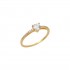 14k Gold Single Stone Engagement Ring With Cubic Zirconia Heart d217