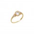 14k Gold Single Stone Engagement Ring With Cumin Zirconia D210