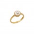 Single Stone Engagement Ring Gold and White Gold 14k With Cubic Zirconia d215