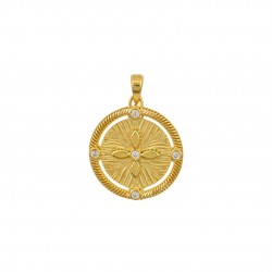 Constantinato Double-Sided Amulet Gold 9K F078