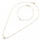 K18 Necklace and Bracelet Set With Pearls 111154