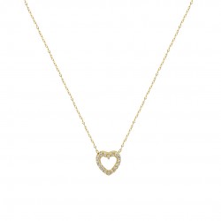 Heart Necklace 14K Gold With Zircon ko149