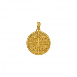 Amulet of Constantine ic xc ni ka Gold 9K f074