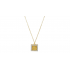 14K Gold Zircon Necklace with Chain KN9005