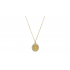 14K Gold Zircon Necklace with Chain KN9004