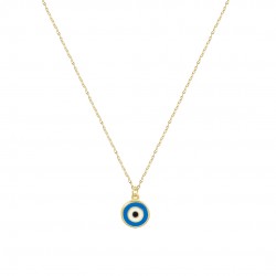Eye Necklace Gold 14K With Enamel ko150