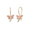 9K Gold Butterfly Dangle Earrings sk222