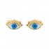 Earrings Children's Gold Studded 9K Enamel Eye sk206