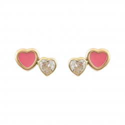 Children's Gold Stud Earrings 9K heart sk201