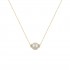 14k Gold Necklace With Pearl And Zircon ko151