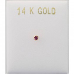 Σκουλαρίκι Μύτης  Χρυσό Με Ρουμπίνι 14Κ np107