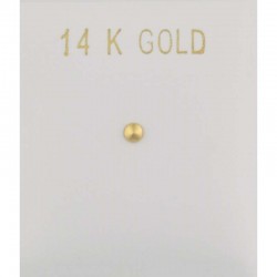 2MM Half Ball Nose Earring in 14K Gold np3