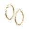 Hoop Earrings 14k Gold Carved Design sk215