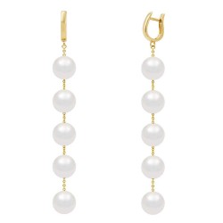 Earrings with pearls Fresh Water Pearl K14 112249