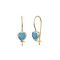 Children's 9K Gold Dangle Earrings With Opal sk234
