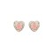 Σκουλαρίκια Παιδικά Χρυσά 9Κ ροζ καρδιά  και Ζιργκον Καρδιά sk203