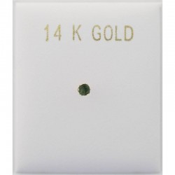 Σκουλαρίκι Μύτης 2ΜΜ Σμαράγδι Χρυσός Κ14