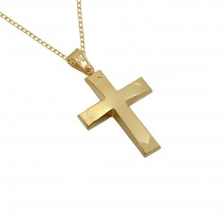 Βαπτιστικός Σταυρός Αρραβώνα Χρυσός Με Αλυσίδα 14κ για αγόρι Κουμιαν  s217