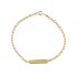 Identity Bracelet For Boy 9k Gold With Chain Handmade Cumian T086