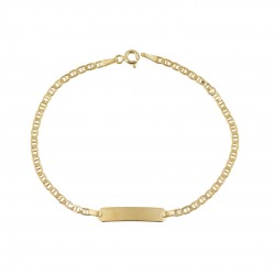 Identity Bracelet For Boy 9k Gold With Chain Handmade Cumian T084