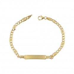 Identity Bracelet For Boy 9k Gold With Chain Handmade Cumian T085