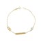 Identity Bracelet Gold 9k With Heart and Eye of a Bear Kumian T073