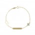 Identity Bracelet Gold 9k With a heart and Koumian Eye T069