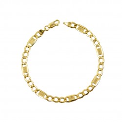 Men's 14K Theta Sagre Gold Bracelet Italian Design AB110