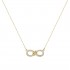 Heart Necklace 14K Gold Infinity With Cumian Heart K136