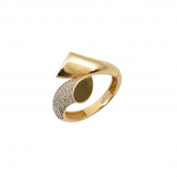 Δαχτυλίδι Χρυσό 14 Καρατίων Με Ζιργκον Φλόγα  d226