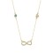Heart Necklace 14K Gold Infinity With Heart and Koumian Eye K141