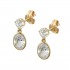 9K Gold Drop Earrings with White Zirconia sk246