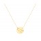 Zodiac Gold Necklace With Gemini Constellation With K9 Chain with Zirconia s14266