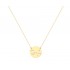 Zodiac Gold Necklace With Sagittarius Constellation With K9 Chain with Zirconia s14276