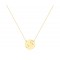 Zodiac Gold Necklace With Leo Constellation With K9 Chain with Zirconia 