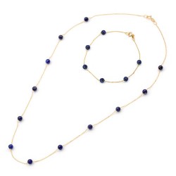 K14 lapis necklace and bracelet set 111333