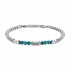 Men's Steel Bracelet with Turquoise