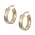 Hoop Earrings with Three Colors of Yellow Gold, White Gold and Rose Gold 14K sk1505