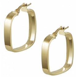 14K Gold Italian Design Square Hoop Earrings sk1503