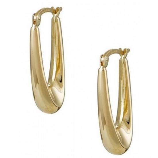 Hoop Earrings Gold 14K Italian Design SK1504