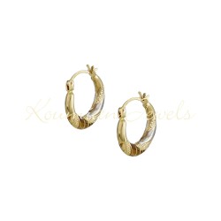 EARRINGS RINGS WITH YELLOW WHITE PINK GOLD 