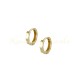 Earrings with gold rings 14k polished