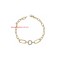Gold bracelet k14 bicolor white and yellow gold