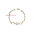 Gold bracelet k14 bicolor white and yellow gold