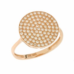 Δαχτυλίδι ροζ χρυσό με λευκά  ζιρκόνιά μοναδικό σχέδιο FA3998