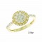 14ct Gold Ring With White Zirconia 