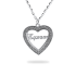 Silver Heart Pendant Name 